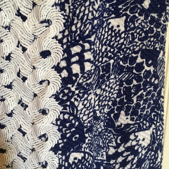 Lilly Pulitzer for Target navy blue white Upstream fish print shift dress 6 - Picture 3 of 6